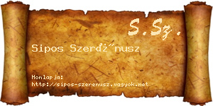 Sipos Szerénusz névjegykártya